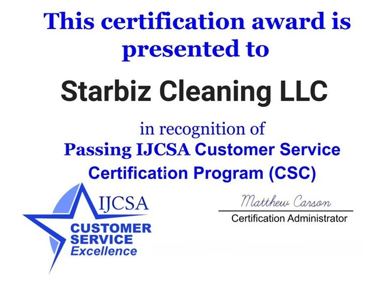 IJCSA Customer Service Certification Program award