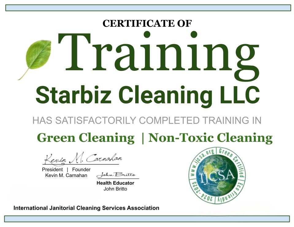 Green Cleaning certificate