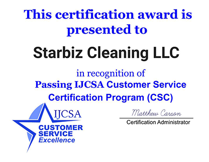 Customer Service certificate
